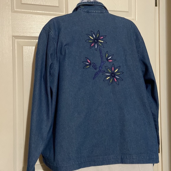 Vintage Studio Works Plus Size Embroidered Denim Jacket Size XL - Picture 4 of 9